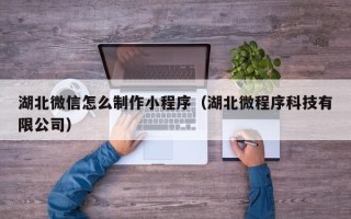 成都湖北微信怎么制作小程序（湖北微程序科技有限公司）